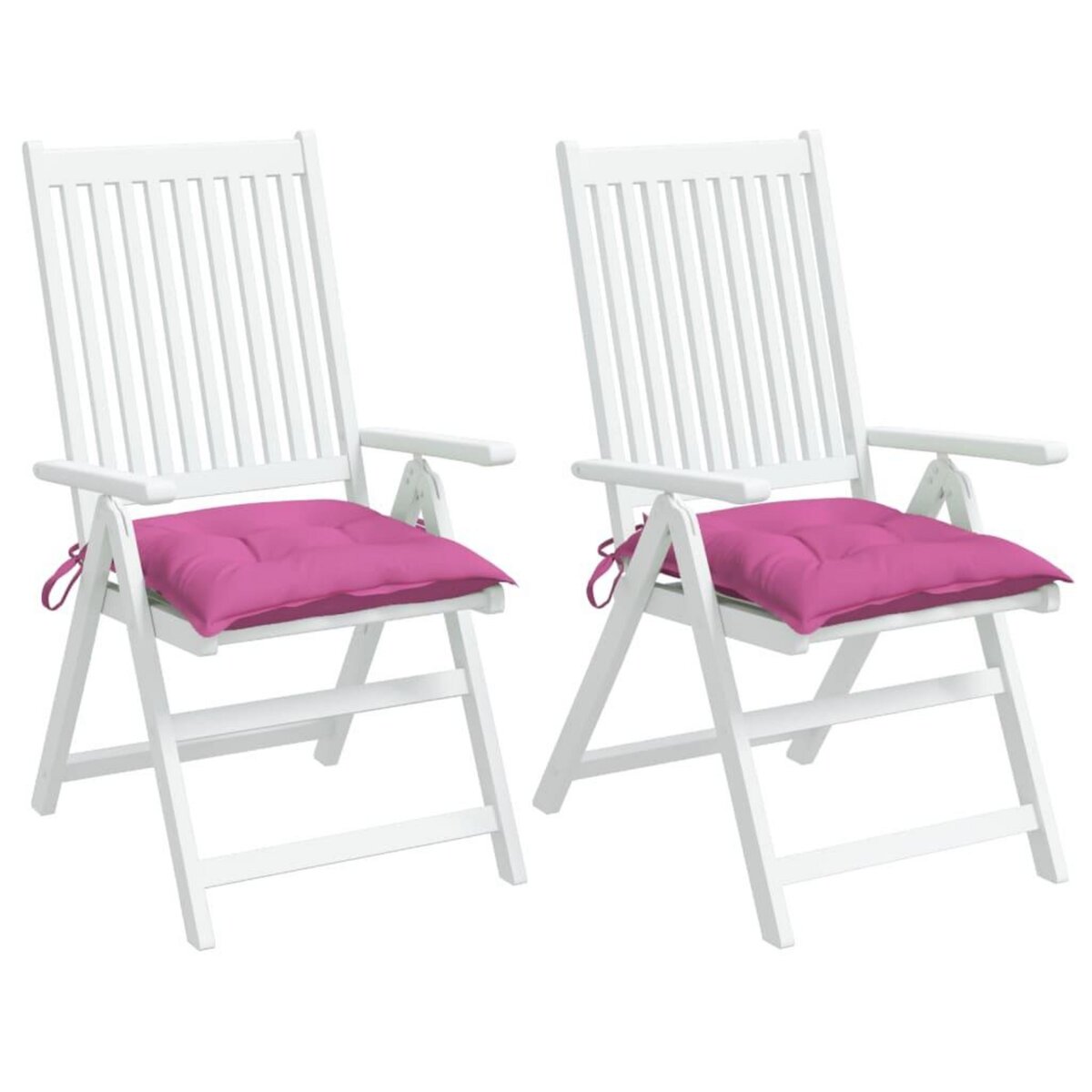 VIDAXL Coussins de chaise lot de 2 rose 40x40x7 cm tissu
