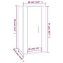 Voir la diapositive 6 : VIDAXL Meuble TV mural Chene marron 40x34,5x80 cm