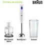 Voir la diapositive 2 : BRAUN Mixeur MQ10.201WMH MultiQuick 1 blanc 1 accessoire