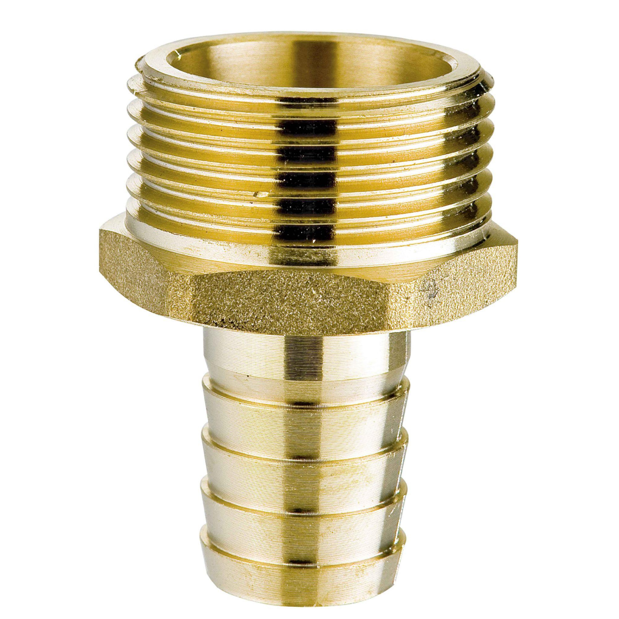 Voir la diapositive 3 : Ribiland Raccord laiton droit cannelé Ø 19 mm.