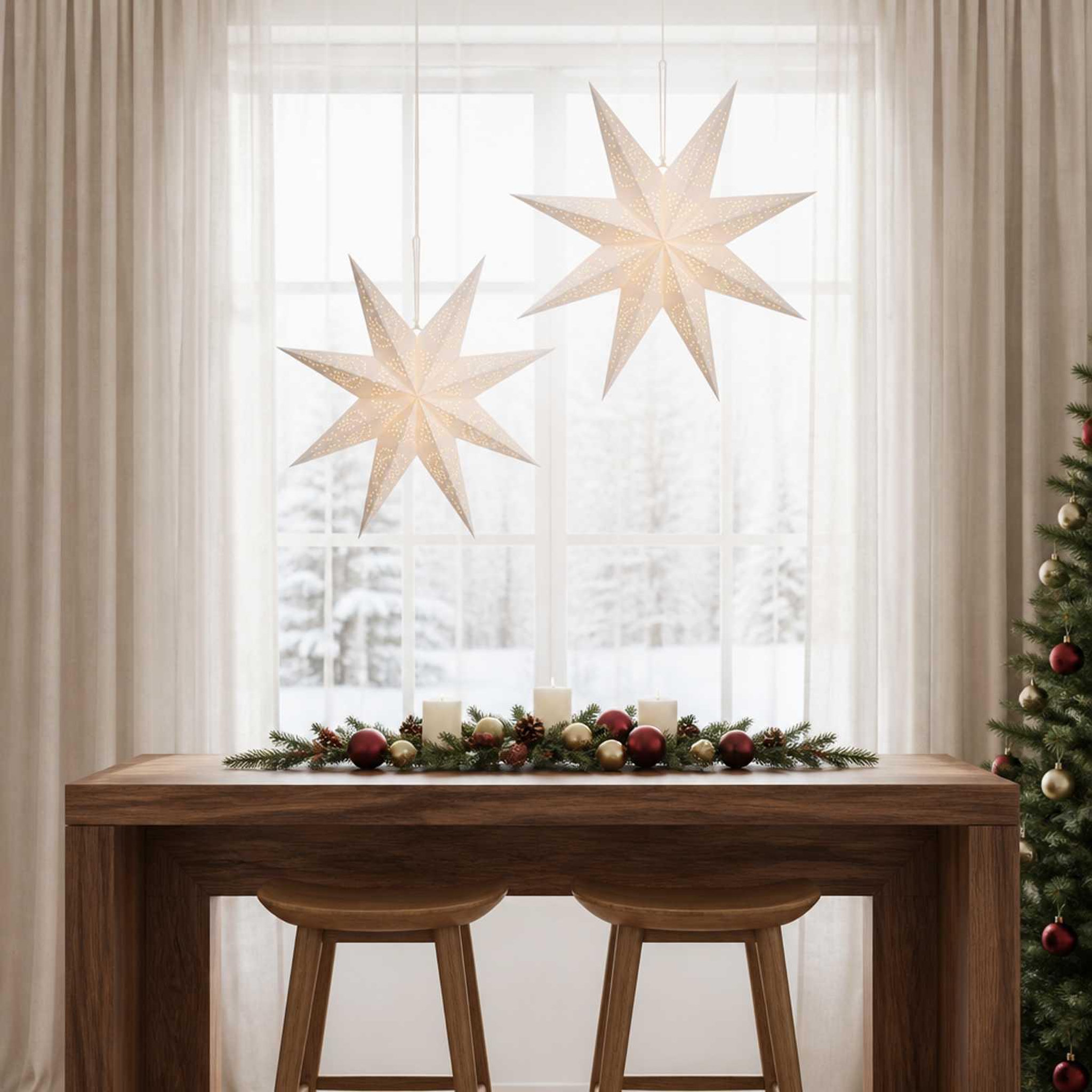 Voir la diapositive 2 : VIDAXL Eclairage de Noël RAAHE 2 pc 10 LED Blanc chaud 60 x 6 x 60 cm