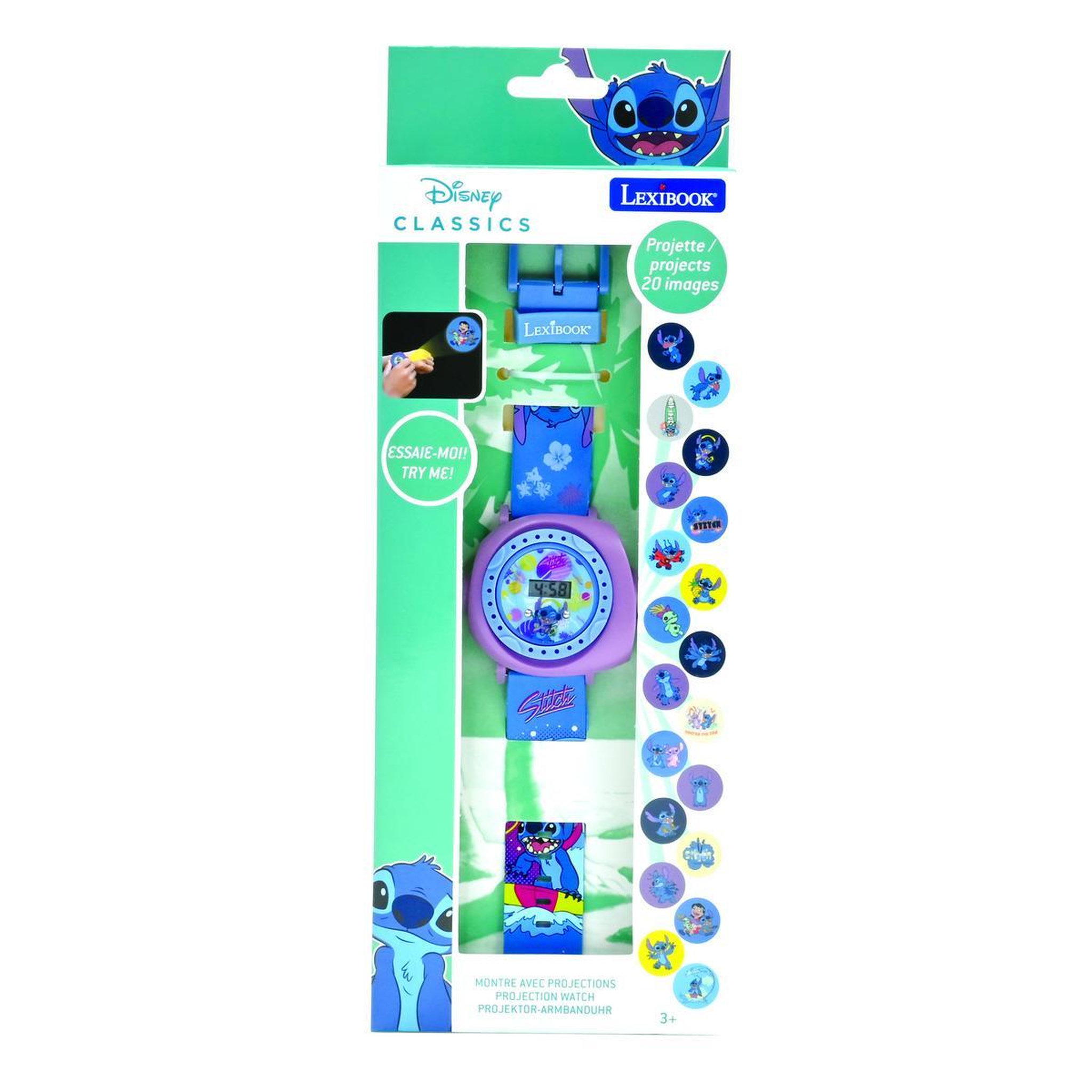 Voir la diapositive 2 : Lexibook Montre digitale avec projection Stitch