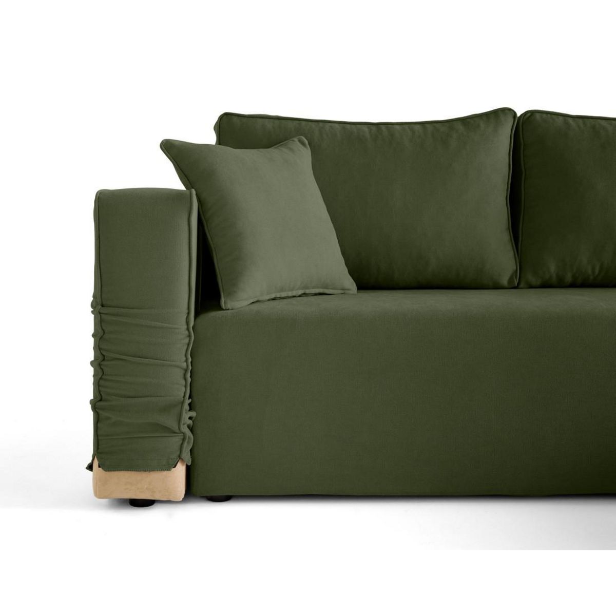 BEST MOBILIER Topaze - canapé d'angle déhoussable réversible 4 places en tissu