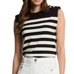 MORGAN Pulls /Blanc Femme Morgan Rayures. Coloris disponibles : Noir