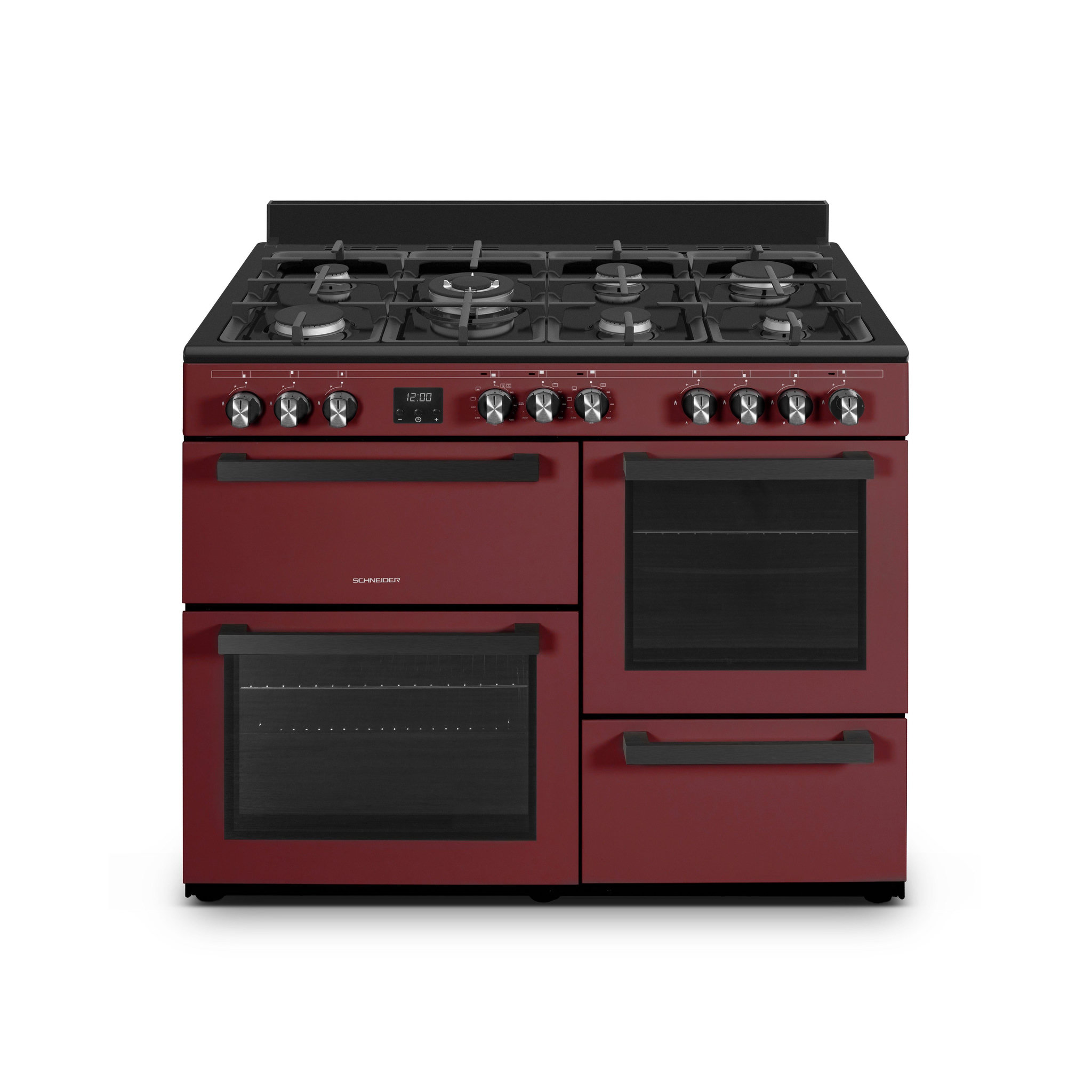 SCHNEIDER Piano de cuisson 7 feux Bordeaux - SCPG71MF-WR