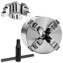 Voir la diapositive 2 : VIDAXL Mandrin de tour auto-centrant a 4 machoires 80 mm Acier