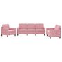 Voir la diapositive 2 : VIDAXL Ensemble de canapes 3 pcs rose velours