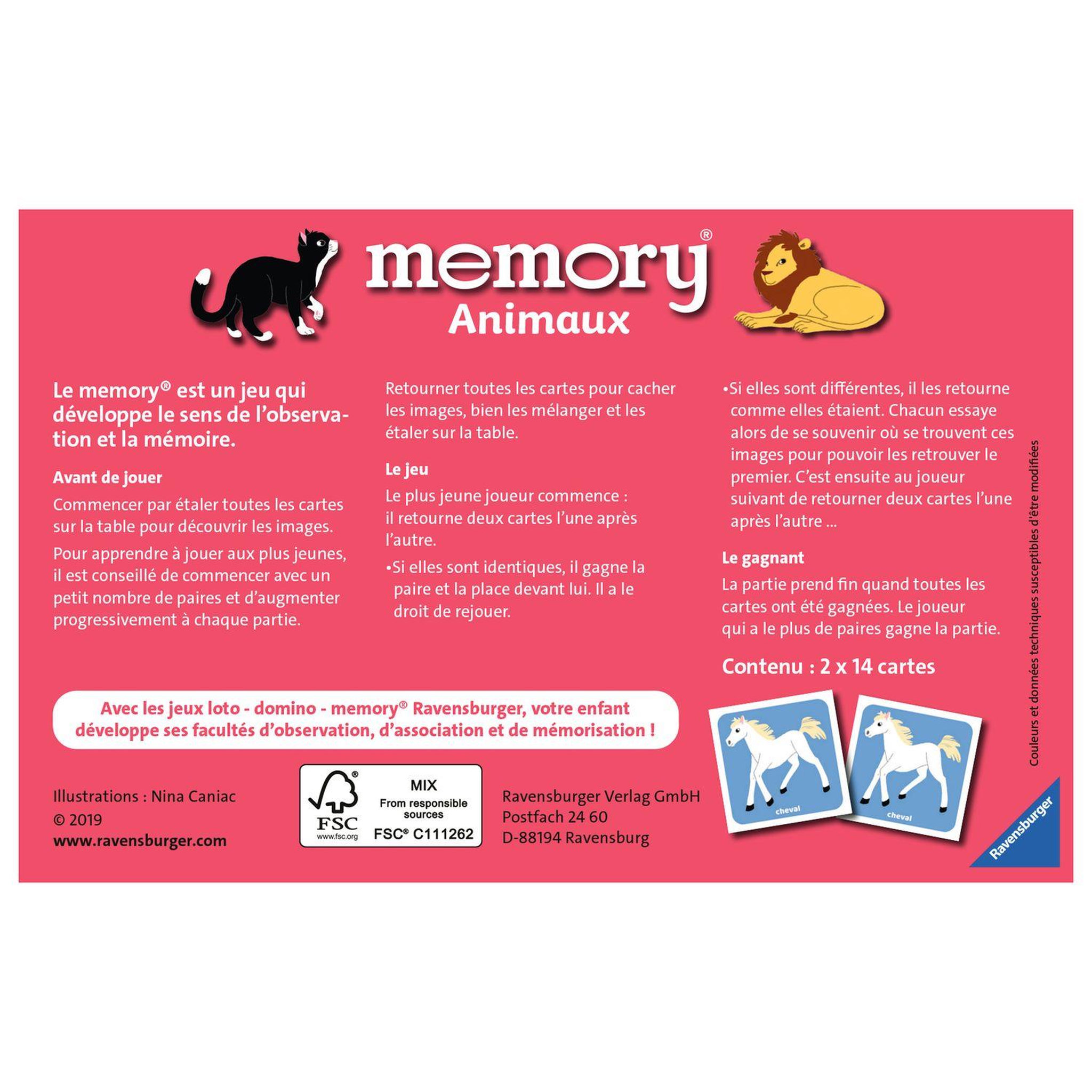 Voir la diapositive 3 : RAVENSBURGER Memory Les Animaux