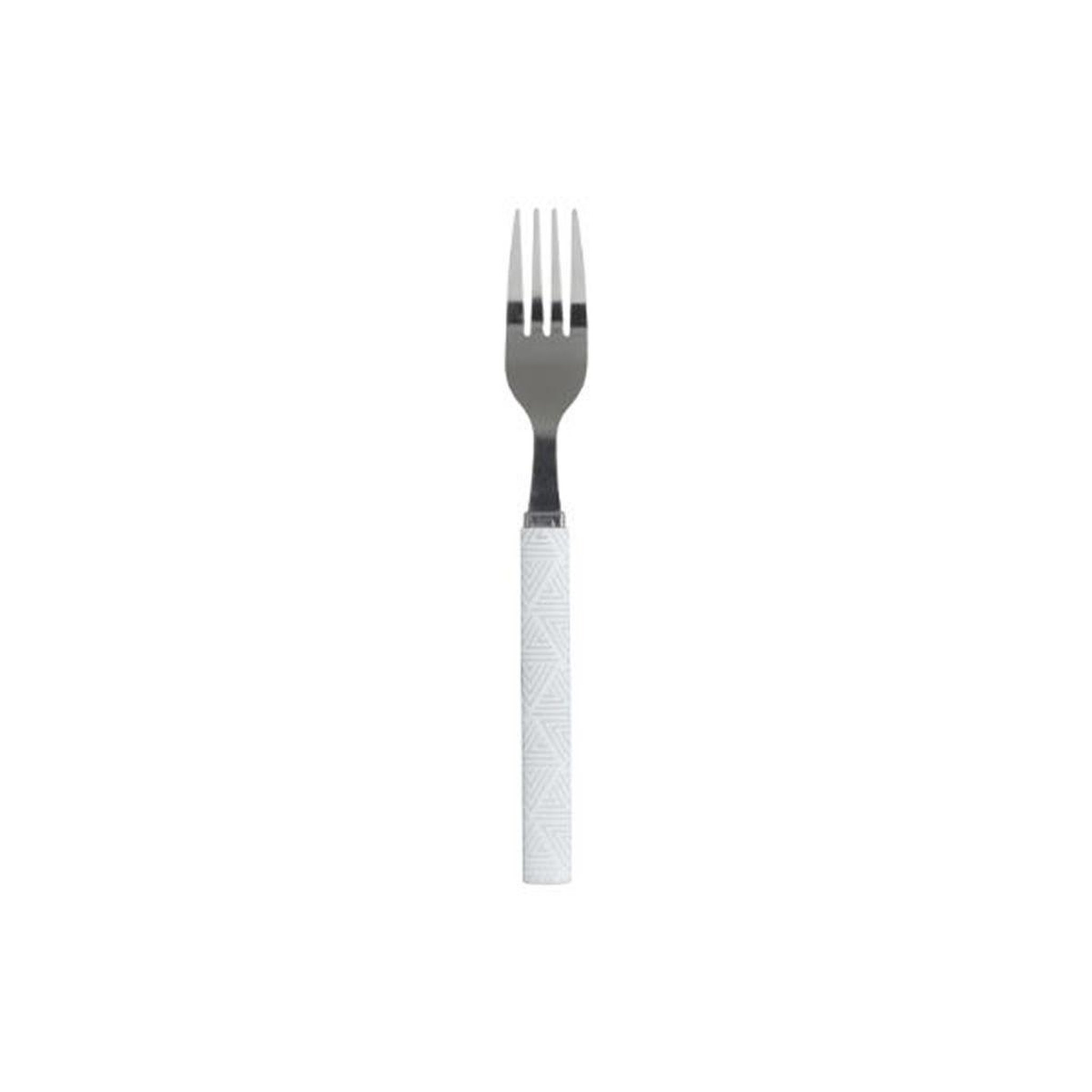 Voir la diapositive 4 : SECRET DE GOURMET Ménagère 24 pièces avec rack  géo  24cm blanc