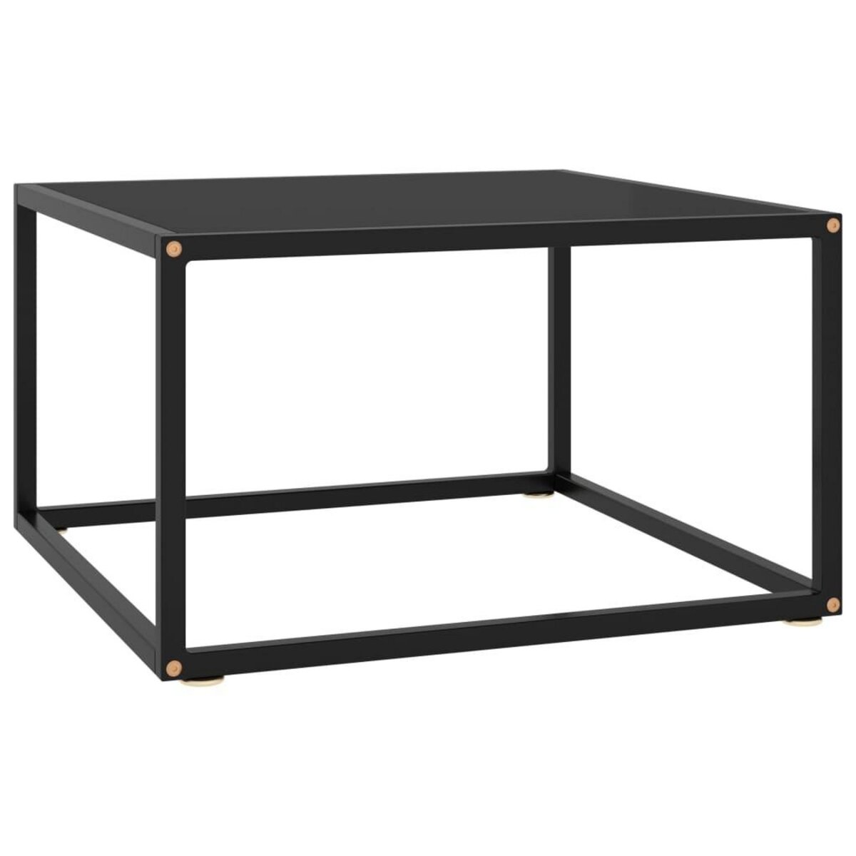 VIDAXL Table basse Noir avec verre noir 60x60x35 cm