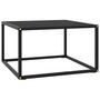 Voir la diapositive 1 : VIDAXL Table basse Noir avec verre noir 60x60x35 cm