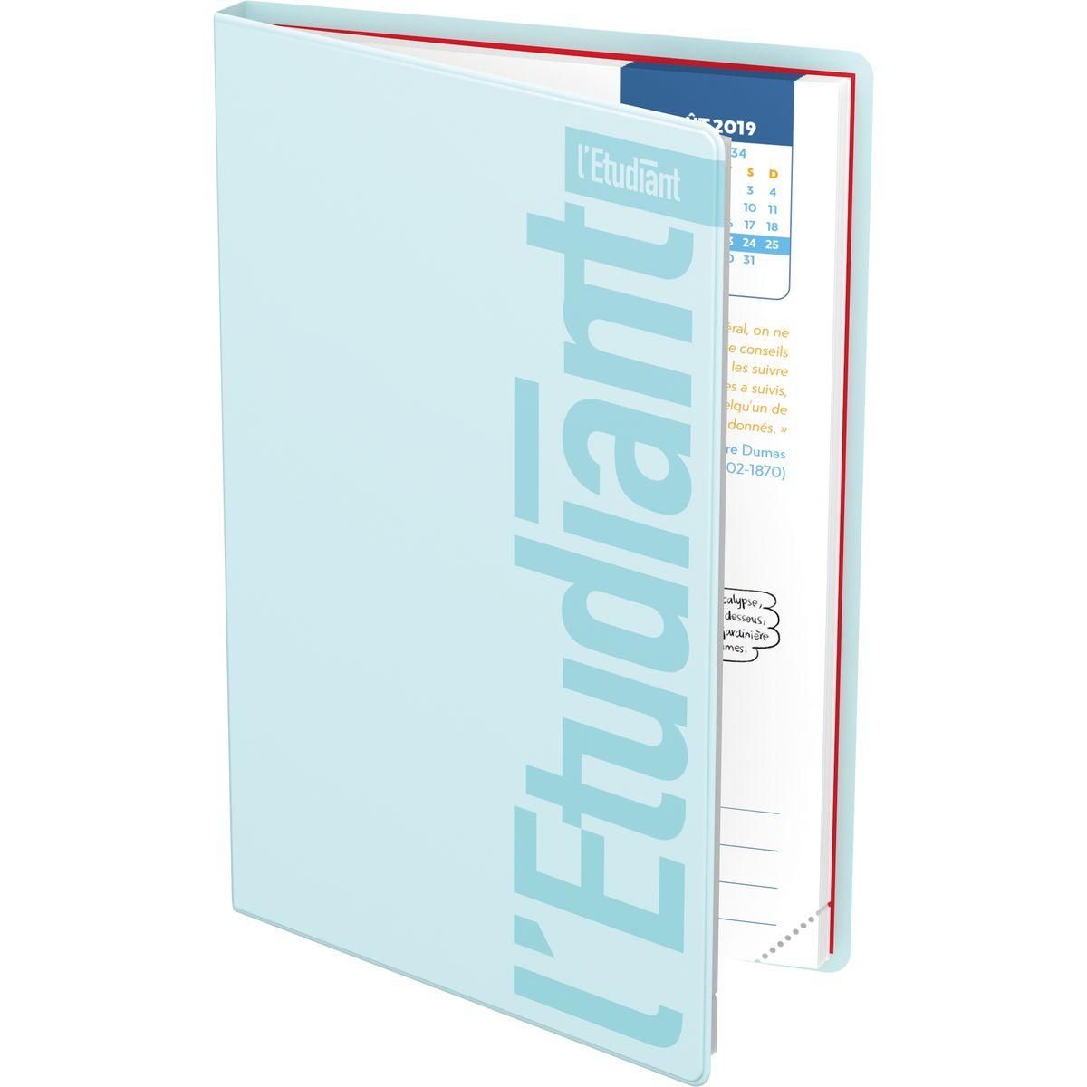 l'étudiant Agenda scolaire semainier 10x15cm pastel bleu 2022-2023