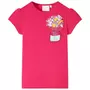 VIDAXL T-shirt pour enfants rose vif 140