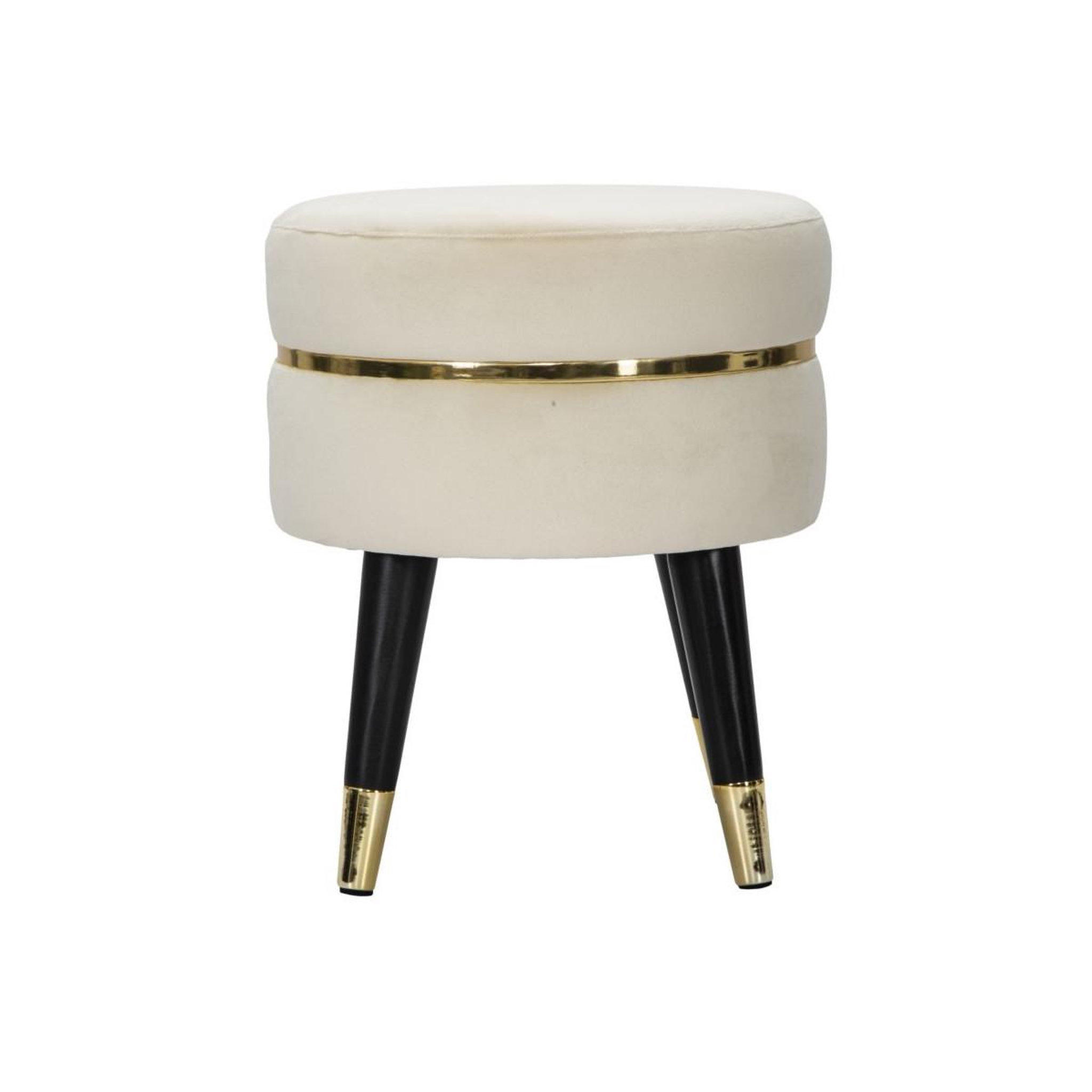 Voir la diapositive 2 : Paris Prix Tabouret design  paris  40cm crème & or