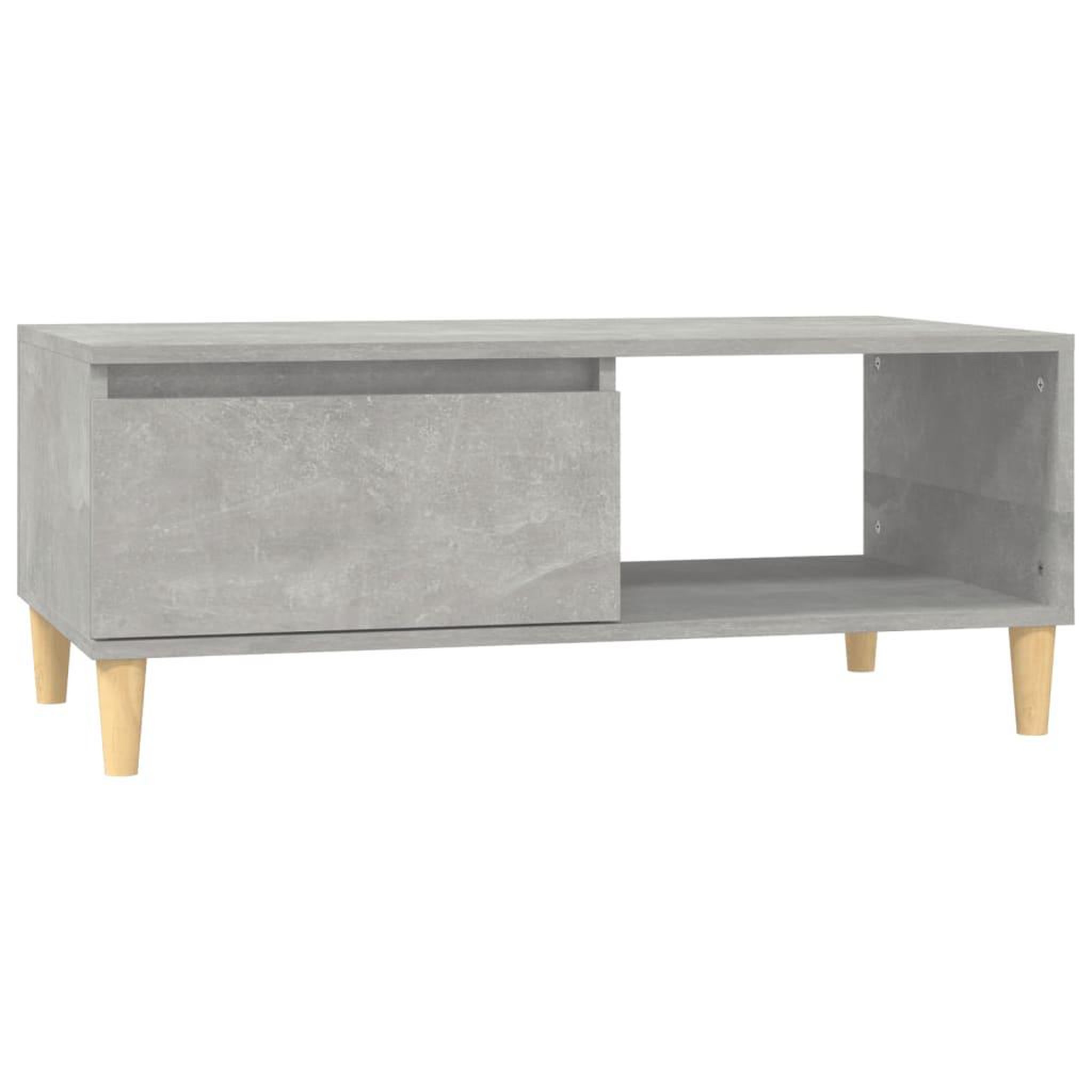 Voir la diapositive 2 : VIDAXL Table basse Gris beton 90x50x36,5 cm Bois d'ingenierie