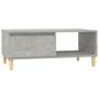 Voir la diapositive 2 : VIDAXL Table basse Gris beton 90x50x36,5 cm Bois d'ingenierie