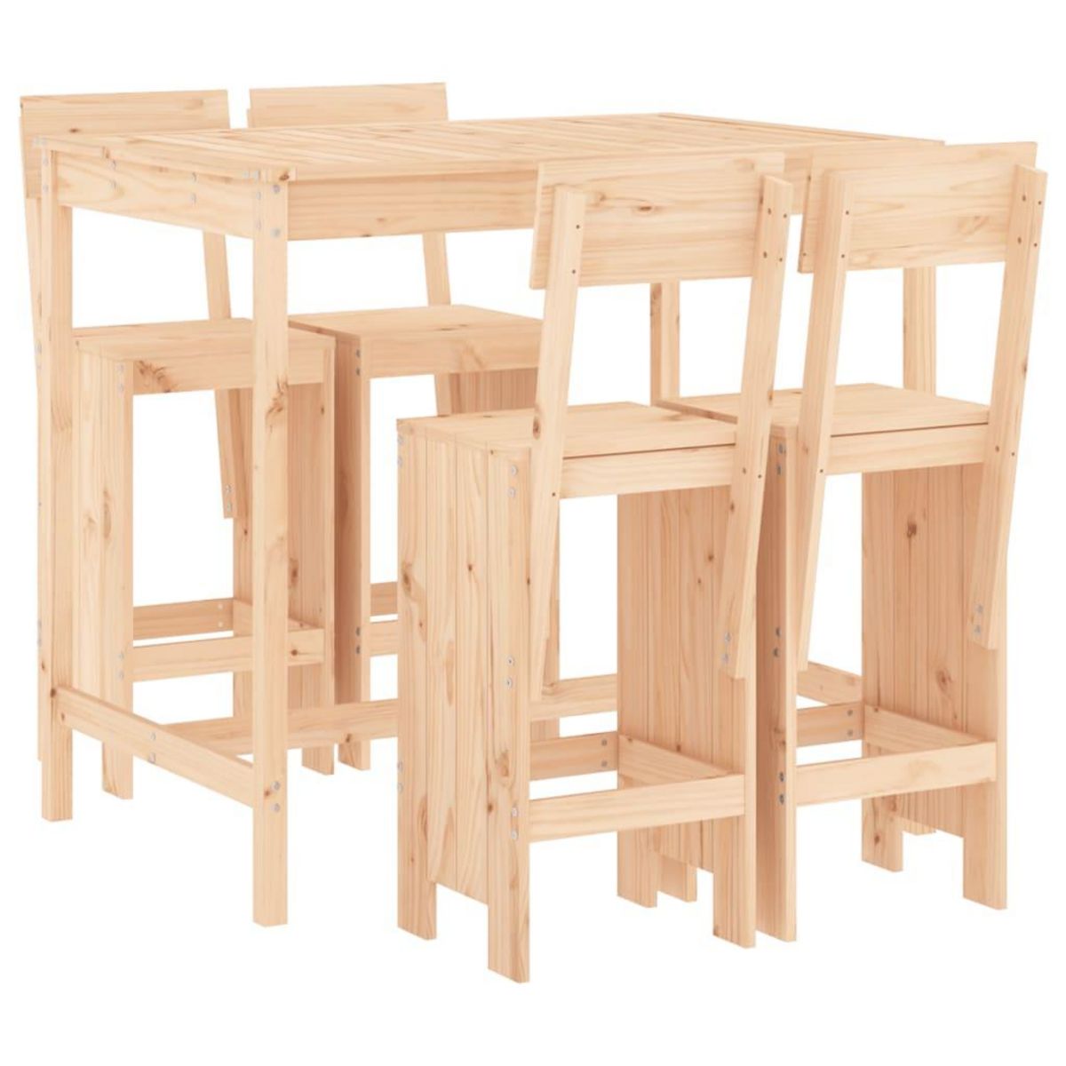 VIDAXL Ensemble de bar de jardin 5 pcs bois de pin massif