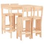 Voir la diapositive 2 : VIDAXL Ensemble de bar de jardin 5 pcs bois de pin massif
