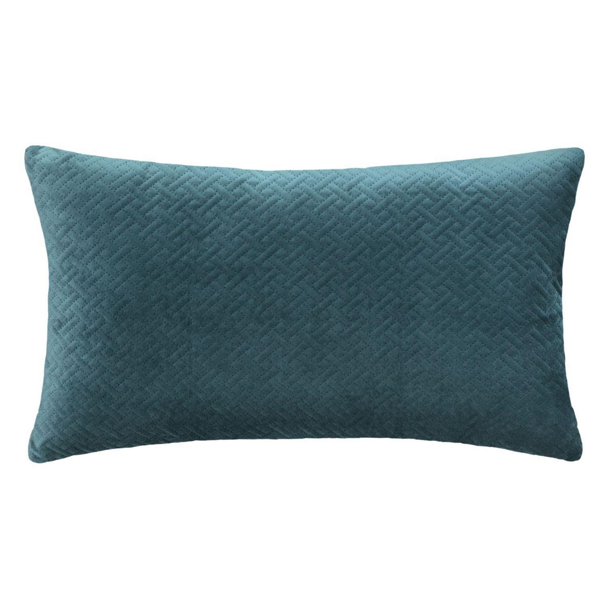ATMOSPHERA Coussin Dolce effet velours déhoussable 58x38 cm - Bleu canard