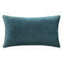 Voir la diapositive 1 : ATMOSPHERA Coussin Dolce effet velours déhoussable 58x38 cm - Bleu canard