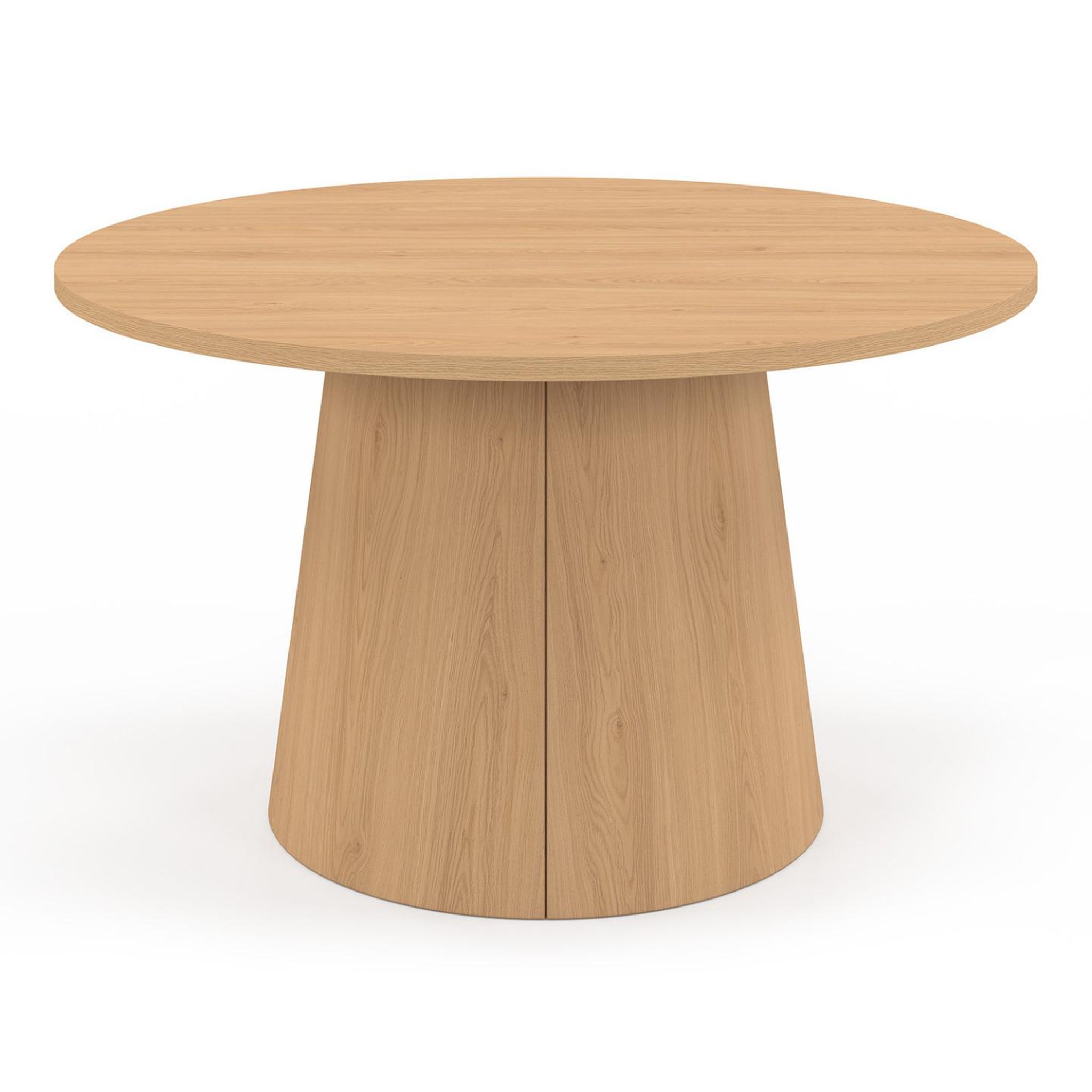 Voir la diapositive 3 : ID MARKET Table basse ronde angele 70 cm pied central bois effet hêtre