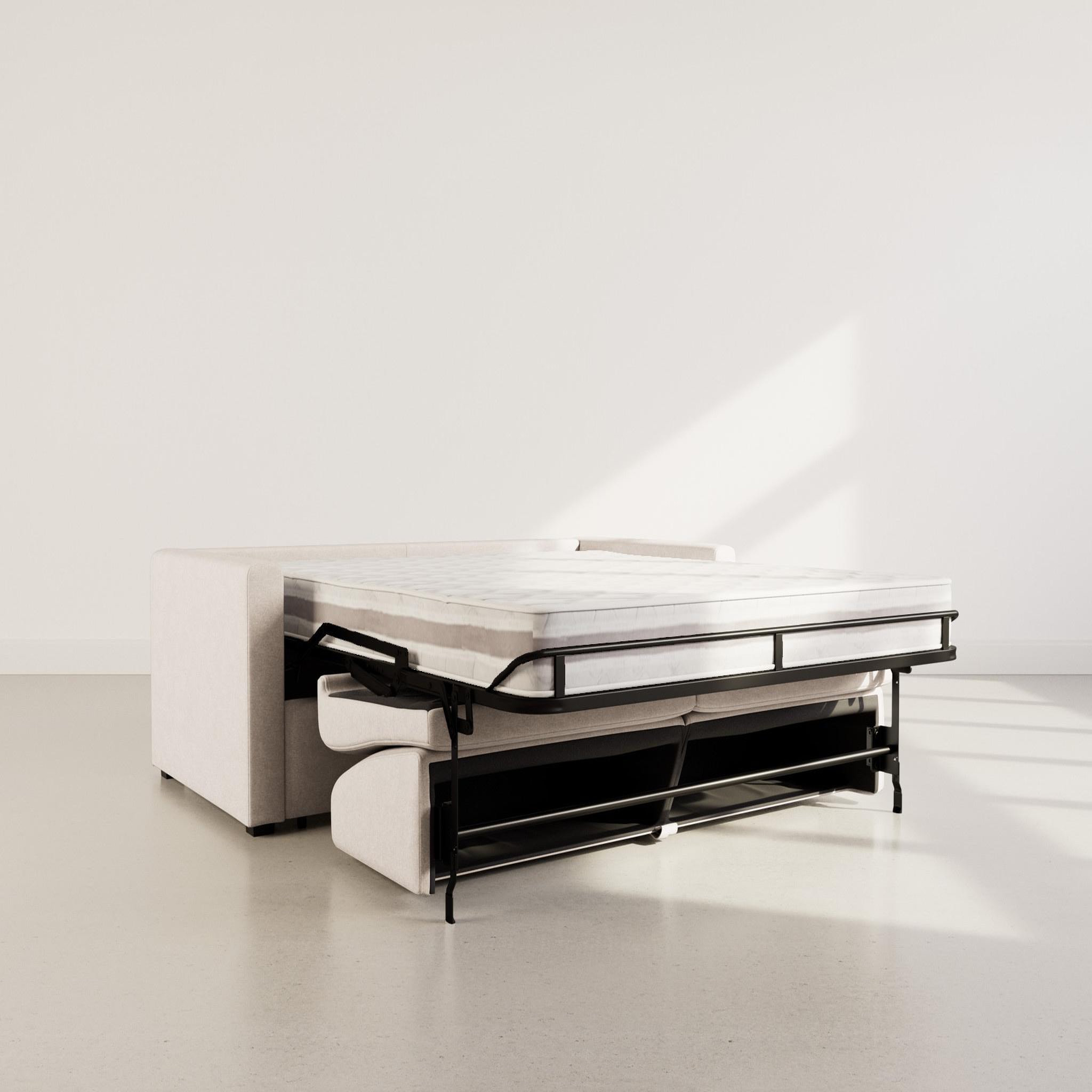 Voir la diapositive 2 : BEST MOBILIER Julia - canapé 3 places convertible express couchage quotidien 140 cm matelas 18 cm en tissu