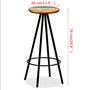 Voir la diapositive 6 : VIDAXL Tabourets de bar lot de 4 bois massif de recuperation
