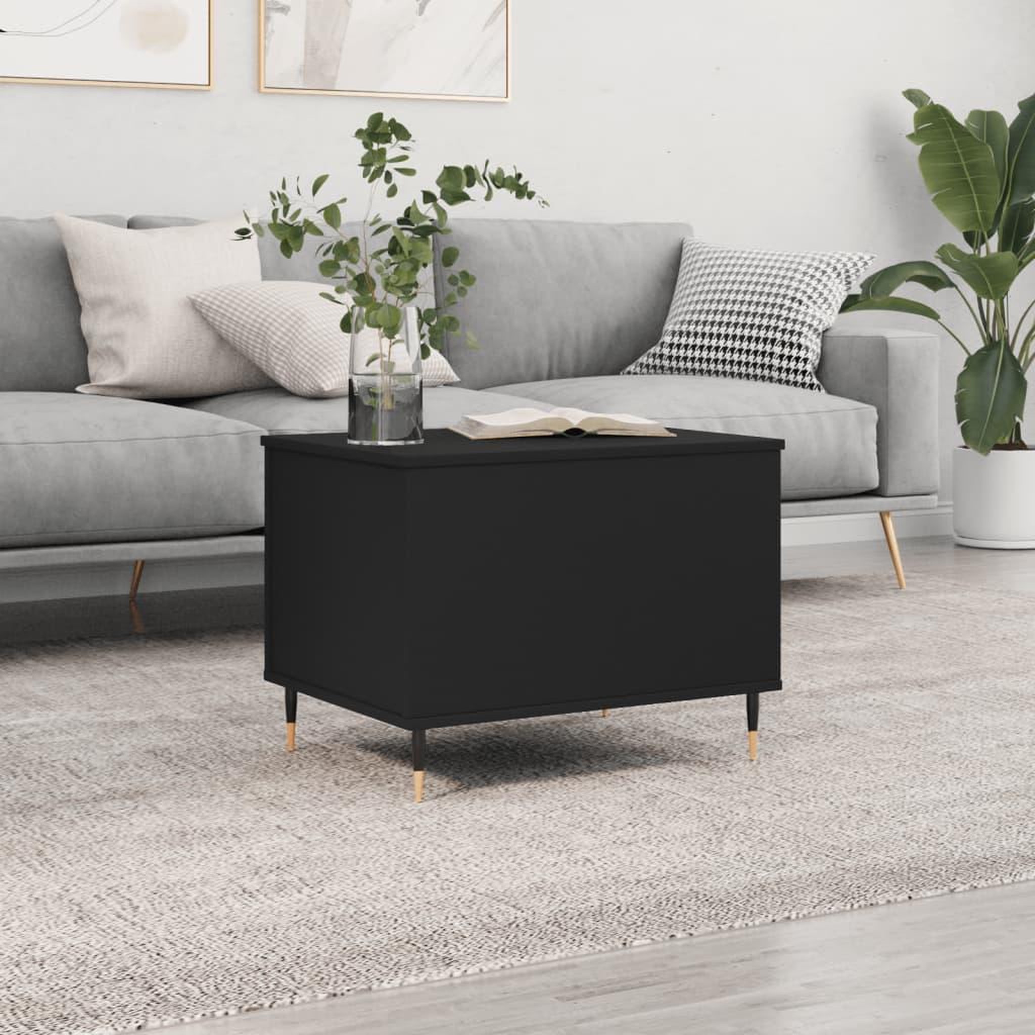 VIDAXL Table basse Noir 60x44,5x45 cm Bois d'ingenierie