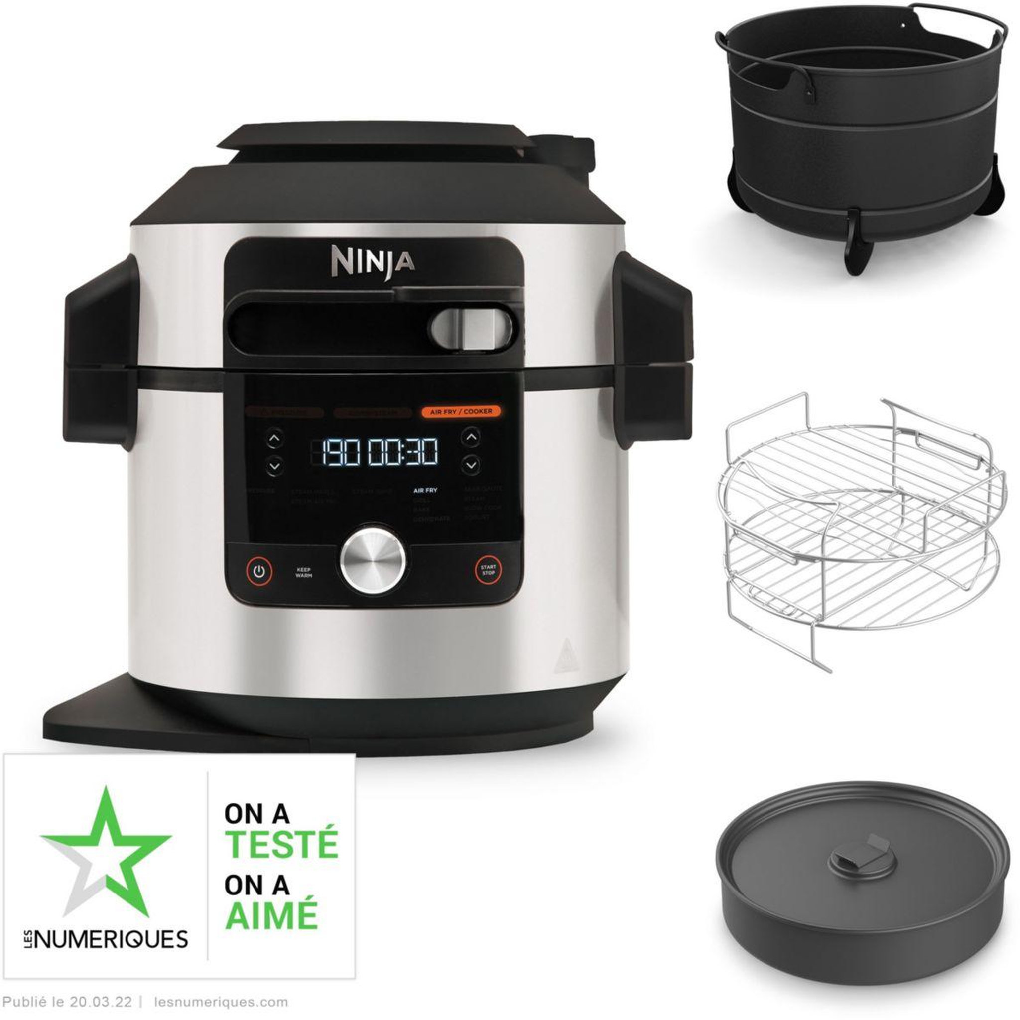 Voir la diapositive 3 : NINJA Multicuiseur Foodi Max OL650EU 7,5 L, 12 modes de cuisson dont air fryer