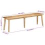Voir la diapositive 6 : VIDAXL Banc 160x40x45 cm bois massif de manguier