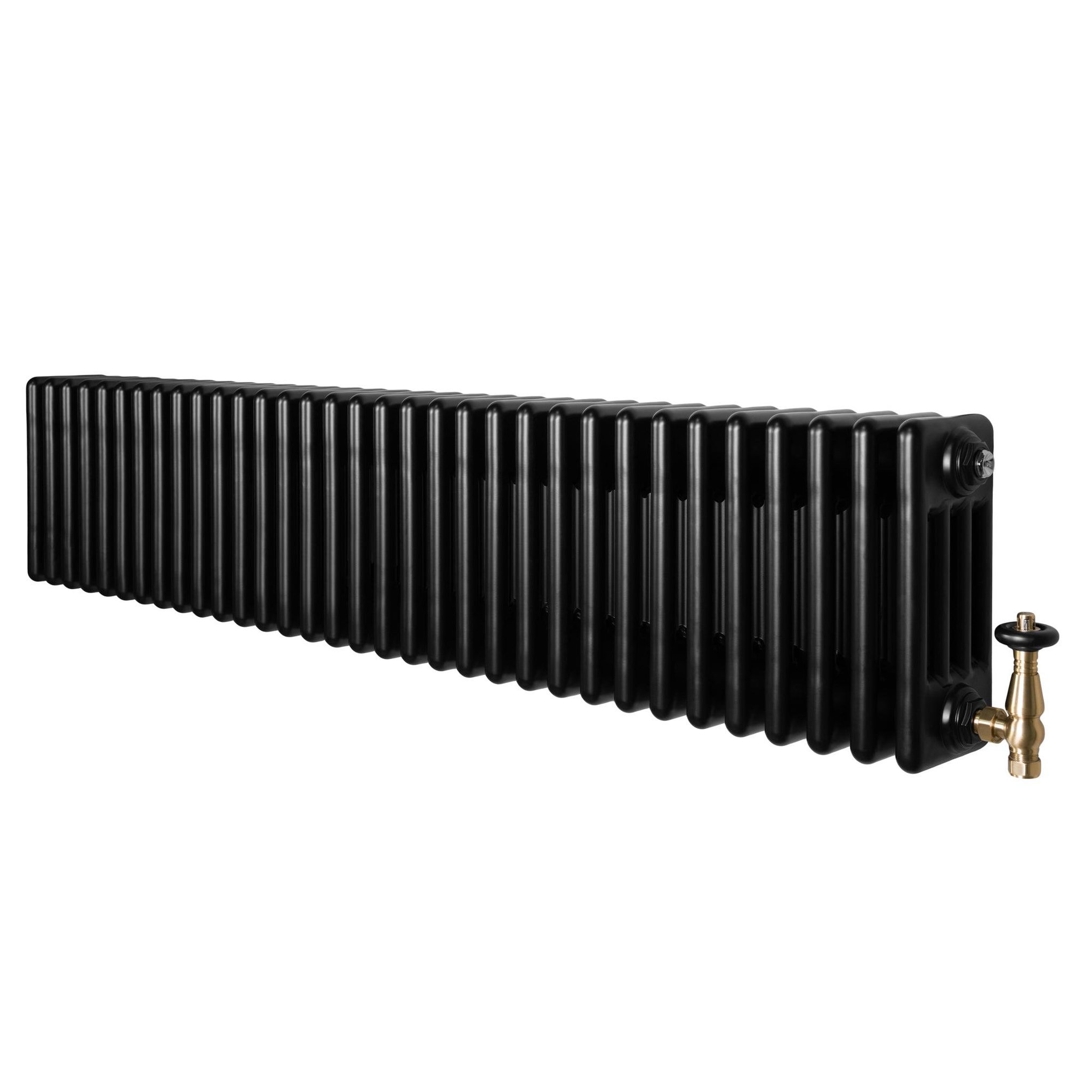 Voir la diapositive 1 : MONSTERSHOP Radiateur traditionnel à 4 colonnes & vannes - 300 x 1505 mm