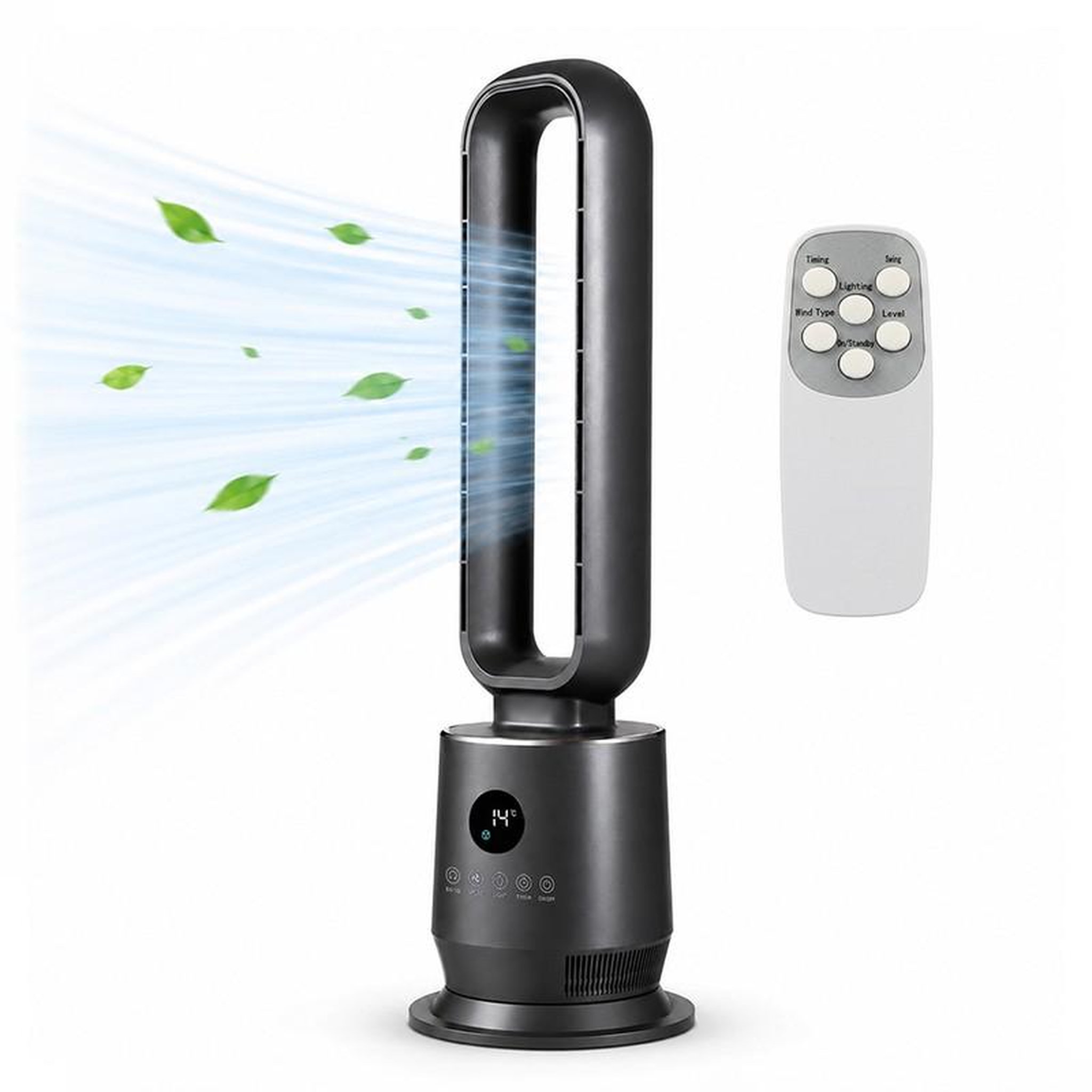 Ventilateur colonne sans pales - 3 vitesses - télécommande - silencieux