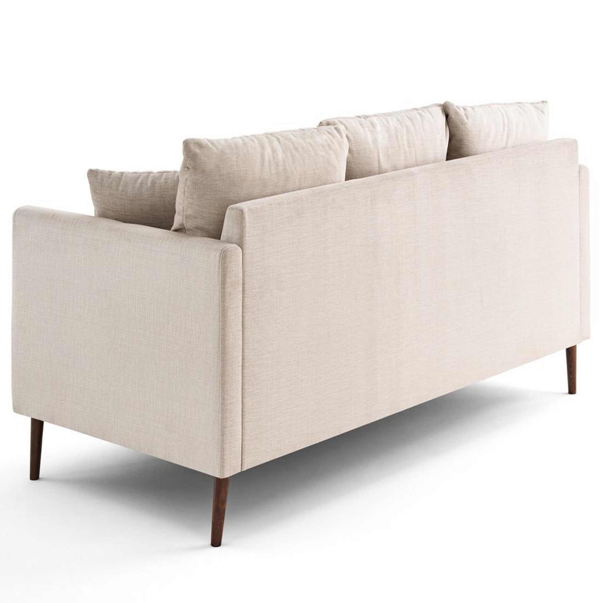 Voir la diapositive 6 : LISA DESIGN Ostrava - canapé droit 3 places en velours pieds en bois