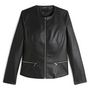 Voir la diapositive 3 : INEXTENSO Veste en cuir noir femme