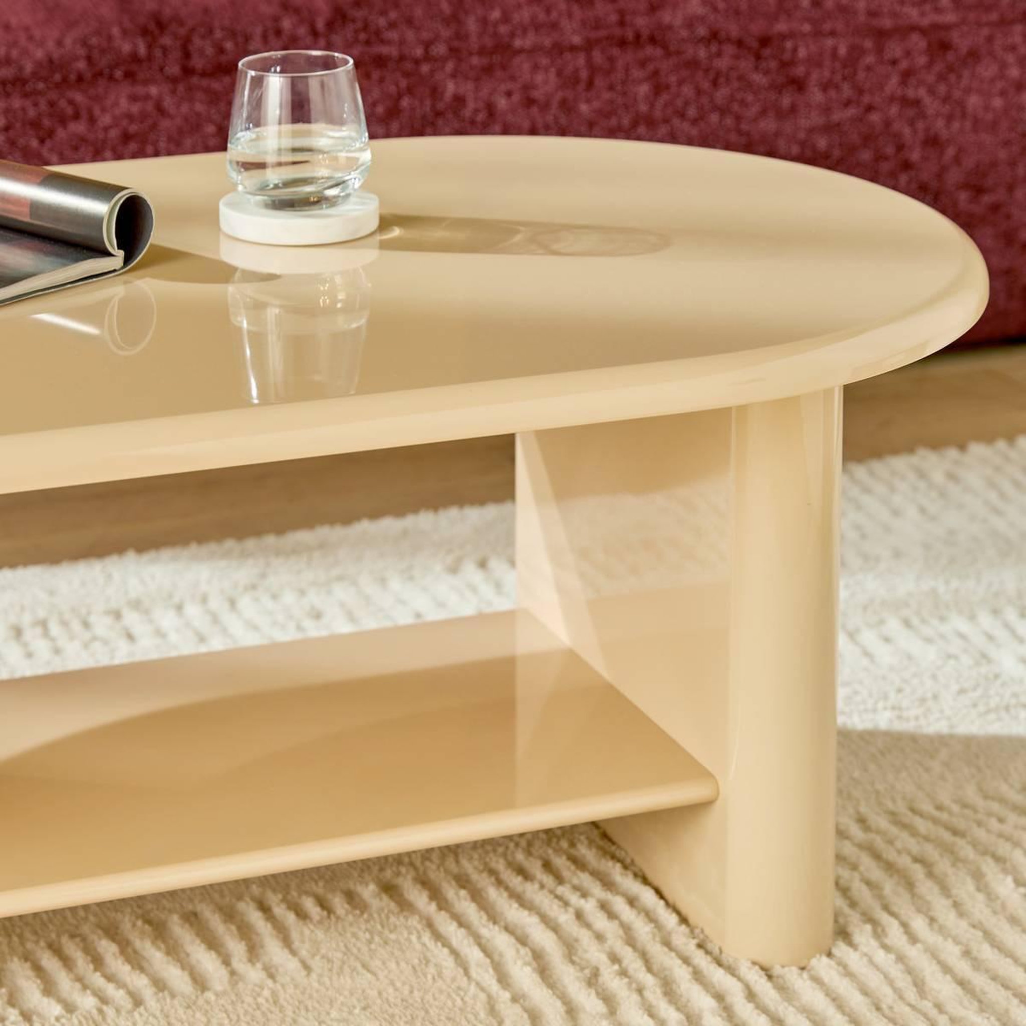 Voir la diapositive 6 : ATMOSPHERA Table basse avec étagère  douglas  110cm beige