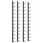 Voir la diapositive 2 : VIDAXL Casiers à bouteilles mural pour 12 bouteilles 2 pcs noir fer