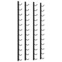 Voir la diapositive 2 : VIDAXL Casiers à bouteilles mural pour 12 bouteilles 2 pcs noir fer