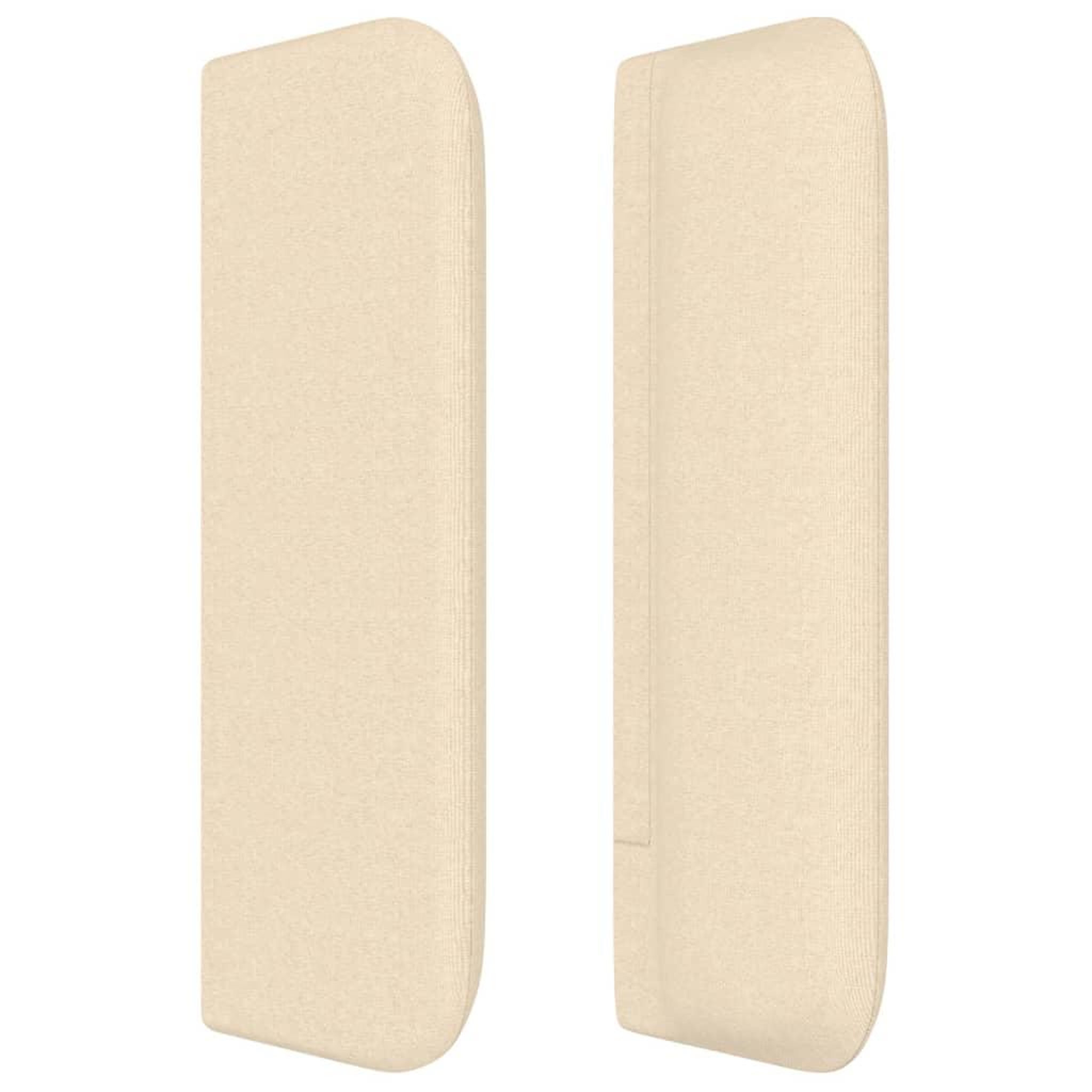 Voir la diapositive 4 : VIDAXL Tete de lit avec oreilles Creme 83x16x78/88 cm Tissu