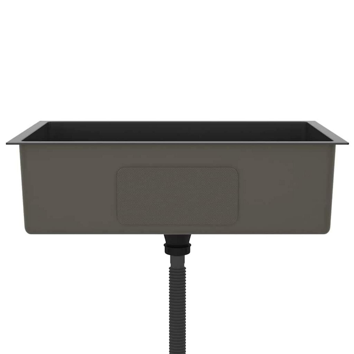 VIDAXL Evier de cuisine fait main Noir Acier inoxydable