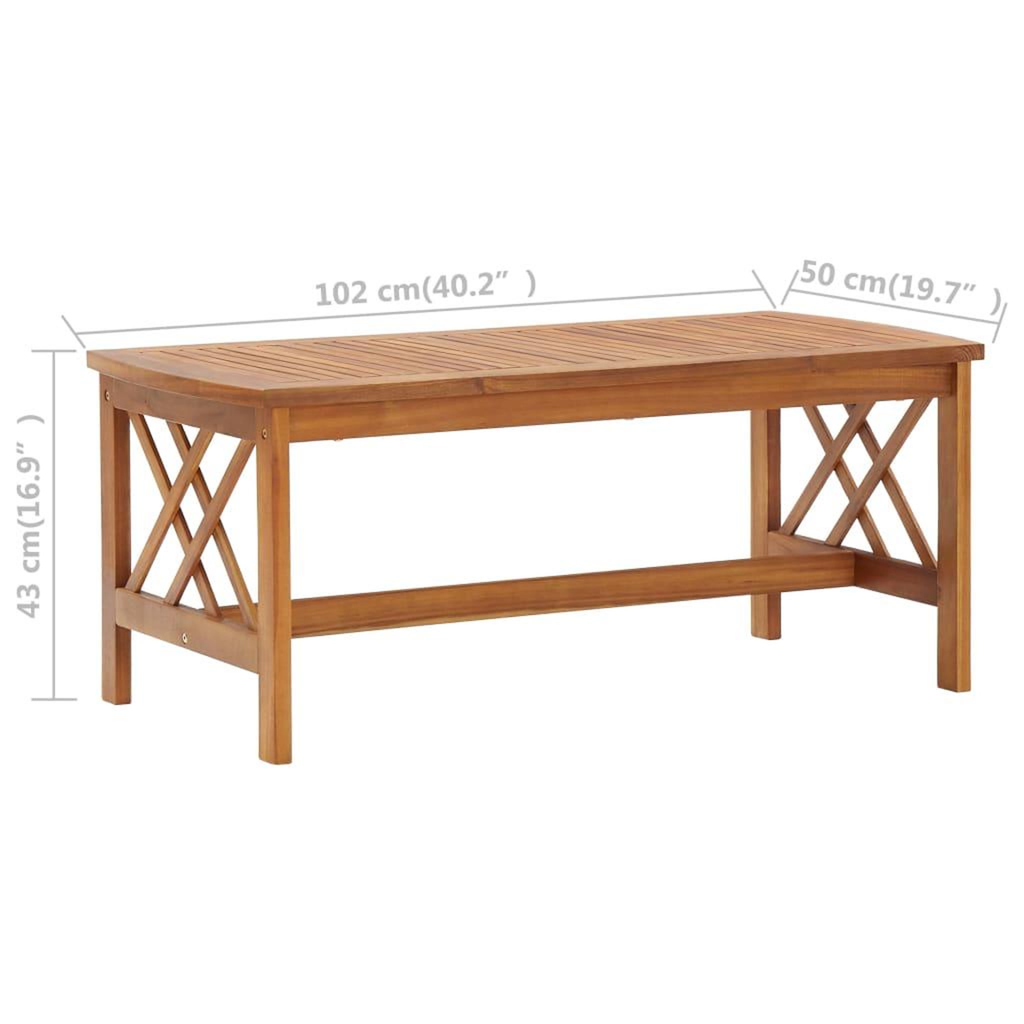 Voir la diapositive 6 : VIDAXL Salon de jardin 3 pcs Bois d'acacia solide