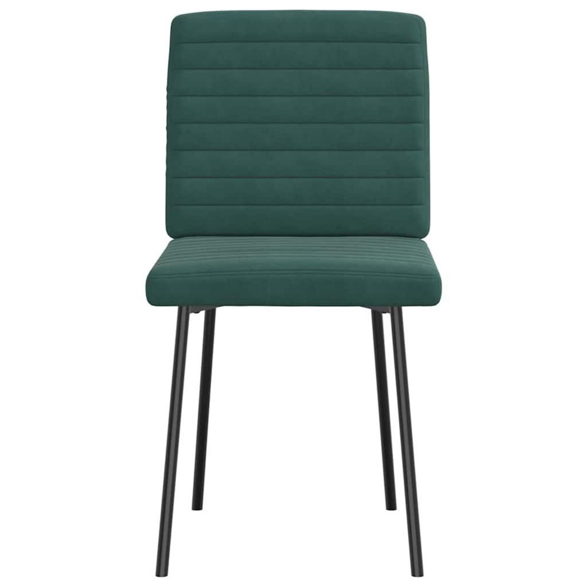 VIDAXL Chaises a manger lot de 2 Vert fonce Velours