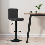 VIDAXL Tabouret de bar Noir Velours