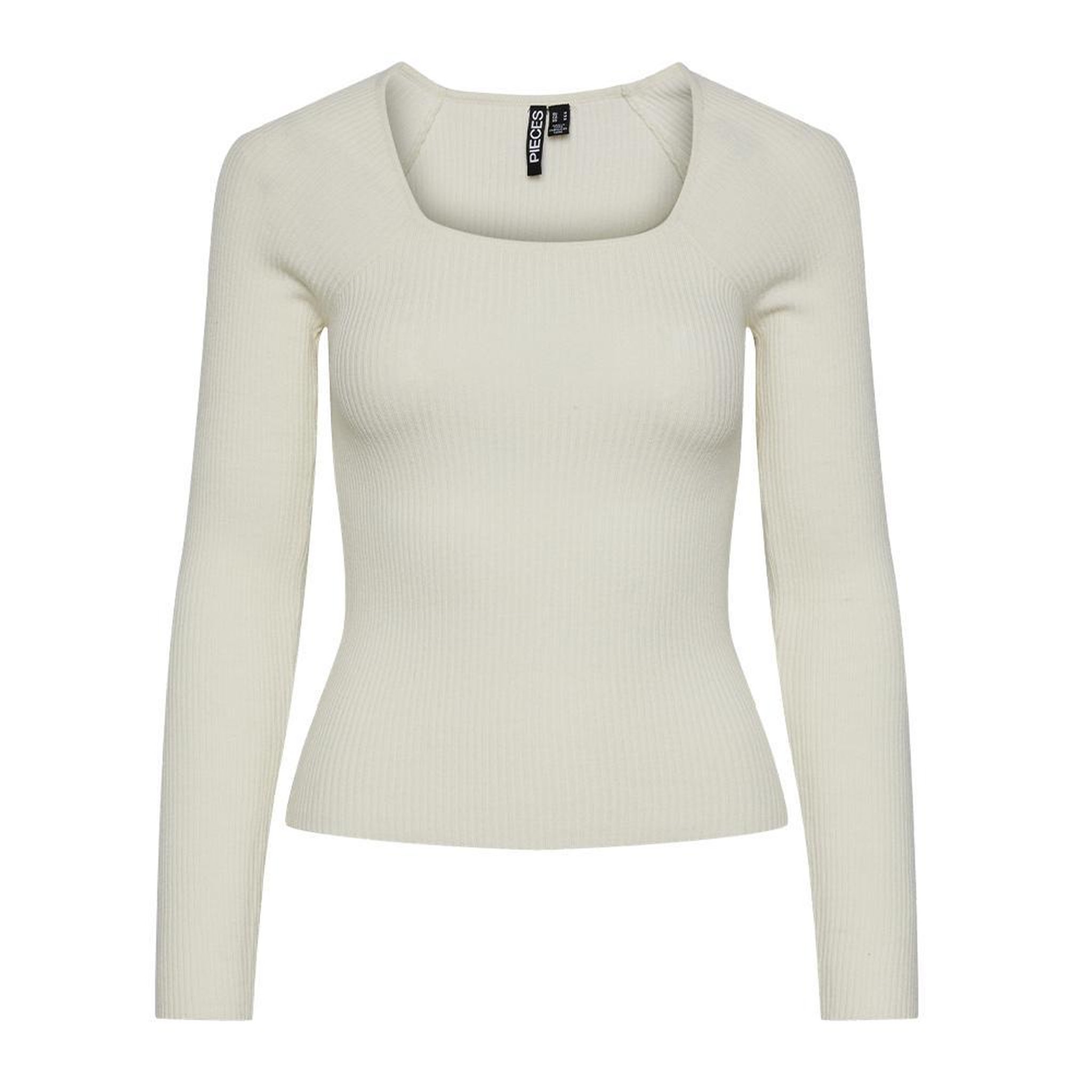 Pieces T Shirt Manches Longues  Femme Pieces Kalu. Coloris disponibles : Blanc