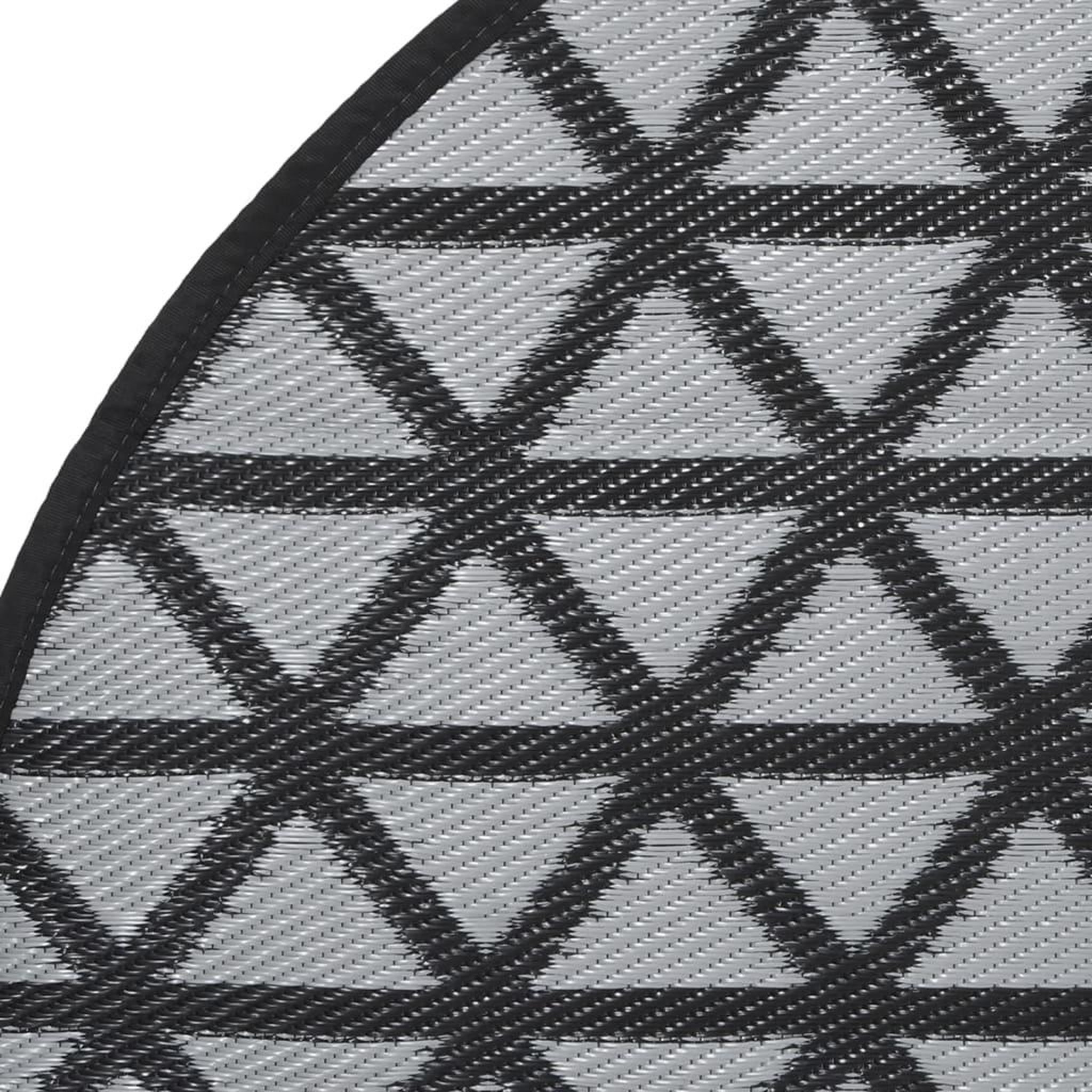 Voir la diapositive 4 : VIDAXL Tapis d'exterieur ARAKIL noir Ø160 cm PP