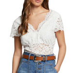 MORGAN T-shirt Blanc Femme Morgan DANSA. Coloris disponibles : Blanc