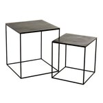 Paris Prix Lot de 2 Tables d'Appoint Gigognes  Oxidize  55cm Noir