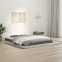 Voir la diapositive 1 : VIDAXL Cadre de lit sans matelas gris 135x190 cm bois de pin massif