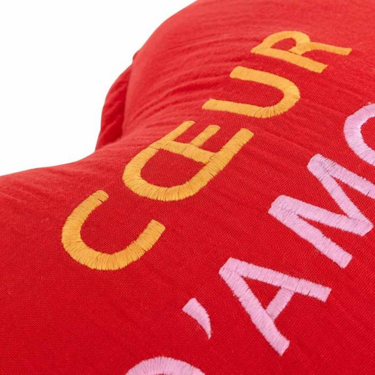 Atmosphera Kids Coussin Enfant Cœur  Amour  40cm Rouge