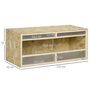 Voir la diapositive 3 : PAWHUT Terrarium - vivarium reptiles & batraciens - 2 portes coulissantes verre trempé - parois frontales maillées - OSB métal