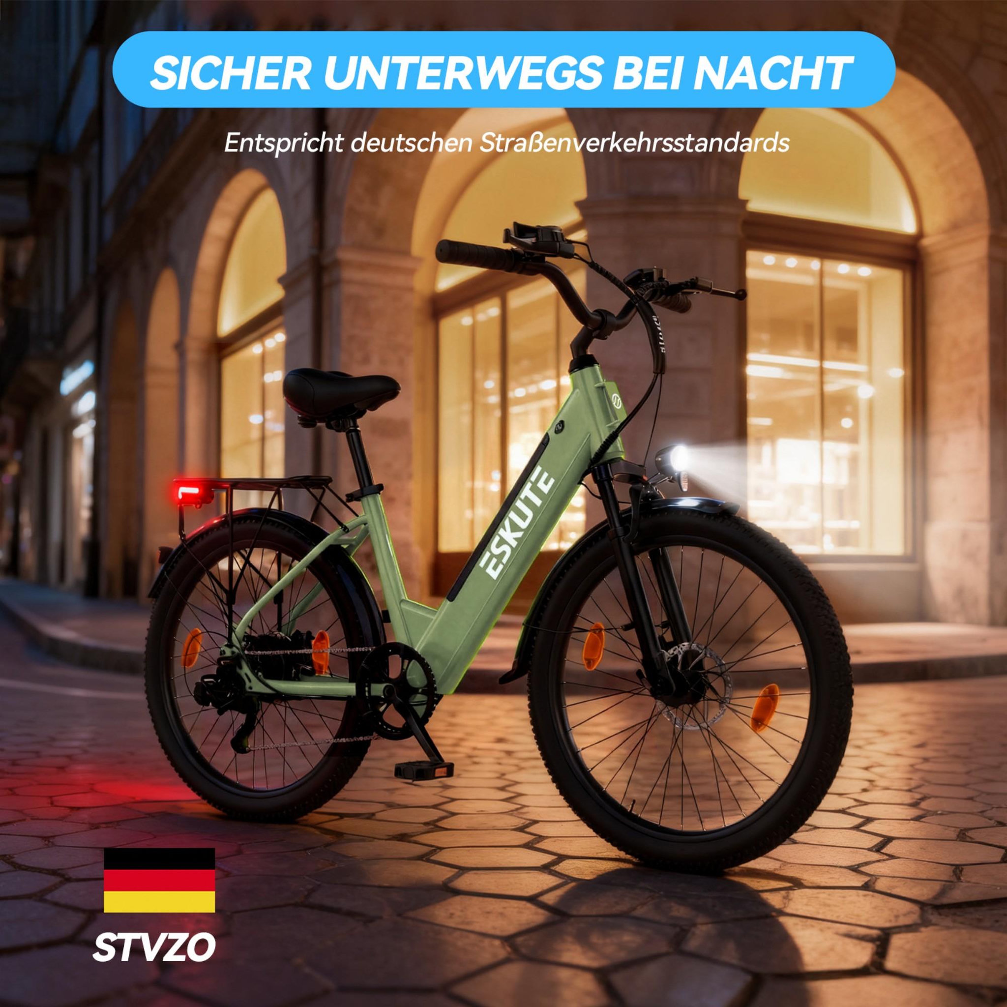 Voir la diapositive 5 : ESKUTE Vélo électrique Eskute C100 Plus